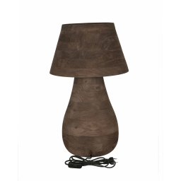Peake Tafellamp | Bruin Mangohout | Rond – Big
