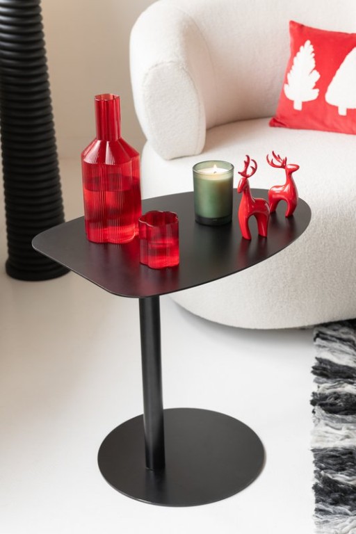 J-Line Side Table Ice Metal Black