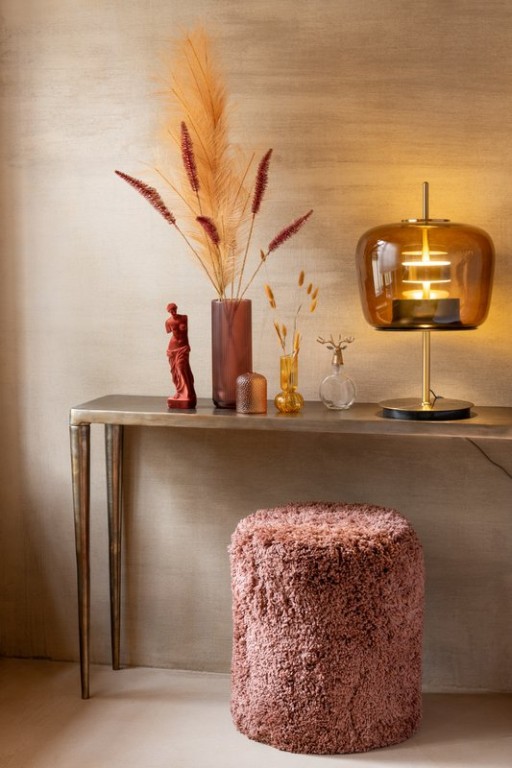 J-Line lamp - glass - brown - LED lights