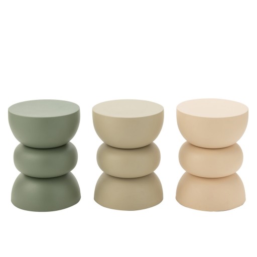 J-Line bijzettafel Lise - ijzer - ivoor