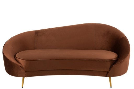 J -Line Sofa Elisabeth - Textile/Metal - Brown