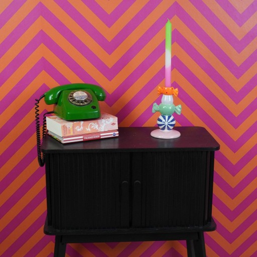 Kandelaar-Stapled Toffee Candy-Multi Colour-11x11x18cm