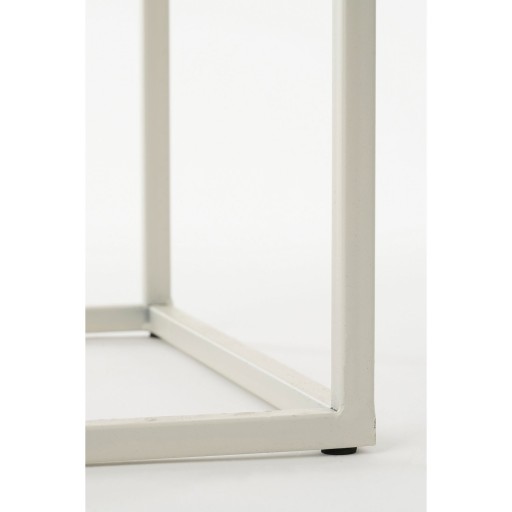 Quinty Bijzettafel - Set van 3 - L30 x B30 x H70 cm - Metaal - Off-white
