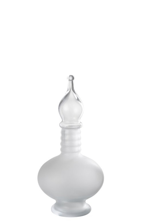 J-Line Vase+Stopper Bottle Deco Joey Glass Transparent Small