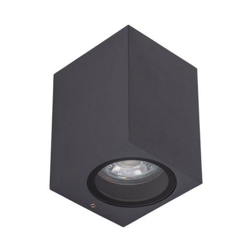 Outside wall lamp "Cubus", made of metal and glass in anthracite, GU10 socket