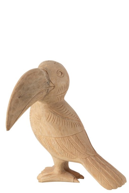 J-Line Toucan Albasia Wood Natural Large