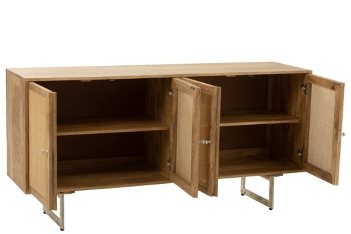 J-Line Rattan Mangohout Dresser Natural