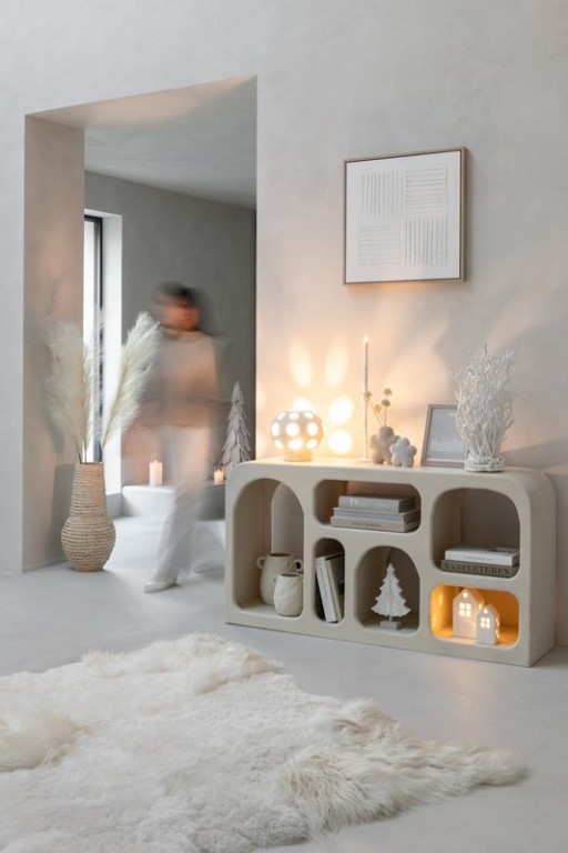 J-Line Table Lamp Globe Earthenware Beige