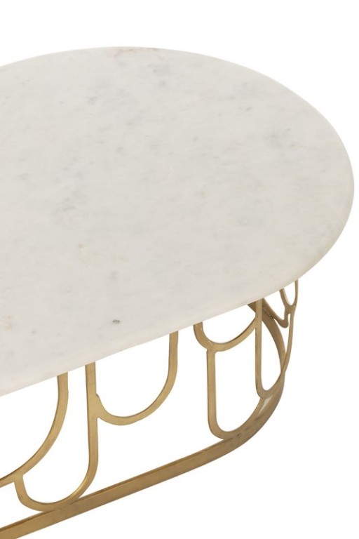 J-Line Coffee Table Moza Metal/Marble Gold