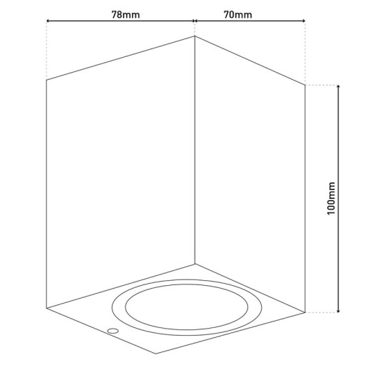 Outside wall lamp "Cubus", made of metal and glass in anthracite, GU10 socket
