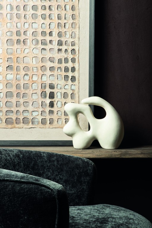 Eddison Cream Ceramic Matt Glazed Statue Organic