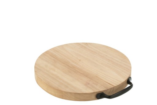 J-Line Round cutting board - wood - natural - S