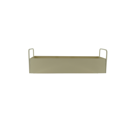 Tray - With Handles -Metal - Sand - 41,5x15,5x13cm