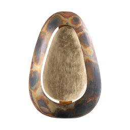 Magni Ovale Wandornament | Stormlight Kaarsenhouder 62x40 cm | Koperkleurig IJzer - Product afbeelding