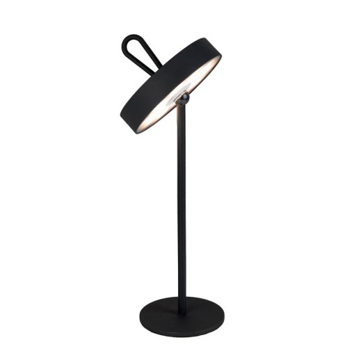 LED battery table lamp magnetically "Ella" for outside and inside, made of metal and plastic in black, 35 cm high