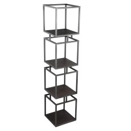 Nanci Black Iron Open Cube Cabinet L
