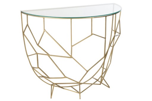 J-Line Console Moza Metal/Glass Gold