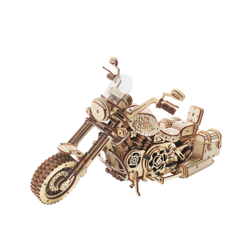 Wooden Puzzle 3D Cruiser Motorcycle, Robotime, LK504, 27x11.6x16cm