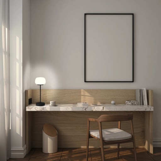 LED battery/ table lamp "Pina" 30 cm high, made of metal (black) and glass (white), integrated LEDs, warm white