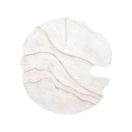 Samraj White MDF Wall Panel Wave Structure | Handgemaakt Wandpaneel 90x90 cm - Product afbeelding