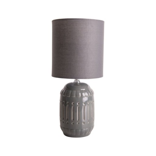 Ceramic table lamp "Erida", ceramic table lamp in gray, with E14 socket, for dining room, living room, hallway or office, table lights inside