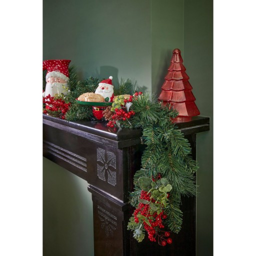 Harvey Guirlande met Dennenappels - L180 x B15 x H11 cm - Groen, Rood