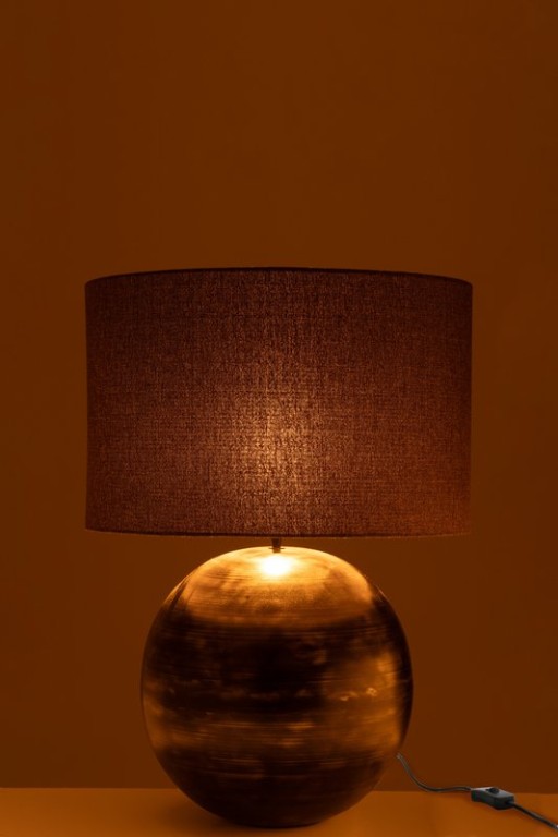 J-Line Lamp + Shade Scale Metal Black Small