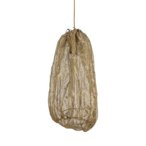 Maitia Gold Rough Looking Fabric Ceiling Lamp