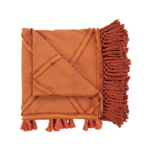 The Berber Bed Throw - Terracotta