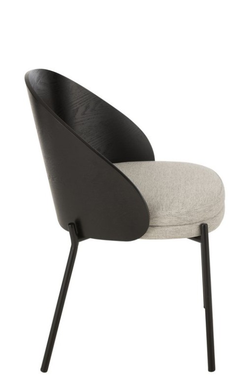 J-Line Chair Lone Plywood/Metal Black/Grey