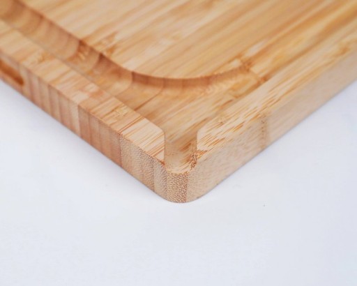 Kitchen accessories - KOTAI bamboo cutting board with juice groove and hidden handles - 40 x 30 x 2 cm