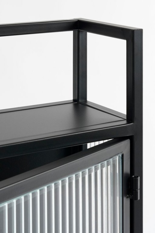 Clifton wall cupboard - L38 x B15 x H74 cm - Metal - Black