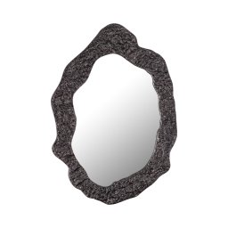 Morina Black Alu Mirror Organic Oval Shape