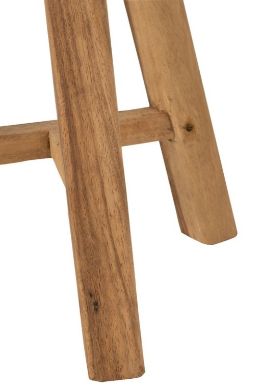 J-Line stool Round Recycled - wood - natural