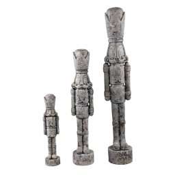 Bastian Grey Cement Nutcracker Statue L
