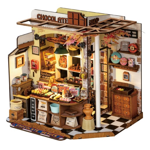 Robotime, Henry's Chocolate, DIY Miniatuurhuis, DG174, 23,5x17,5x22,0 cm