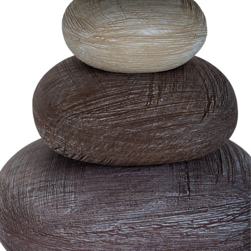 Ceramic table lamp "Stoney", ceramic table lamp in brown, with E14 socket, table lamp for dining room, living room, hallway or office, or as a bedside lamp, 31 cm high