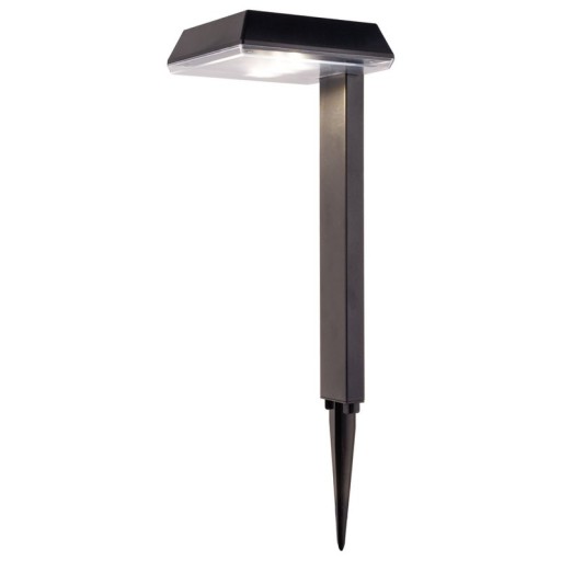 Solar decorative spit "Sigi", 79 cm high, plastic, black, integrated LEDs, warm white