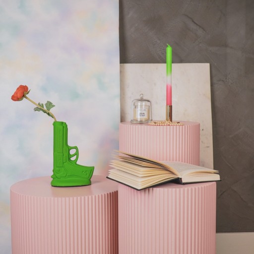 Vaas - Gun - Ceramics - Neon Green - 15x9x23cm