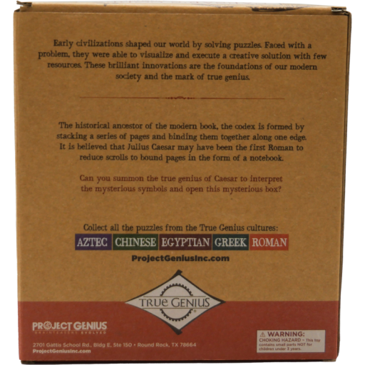 Brainteaser Caesar's Codex, Project Genius, TG423