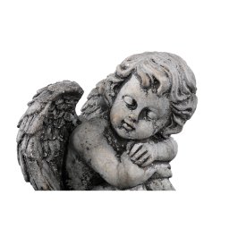 Chrisann Grey Cement Sitting Angel Statue Set Of 2