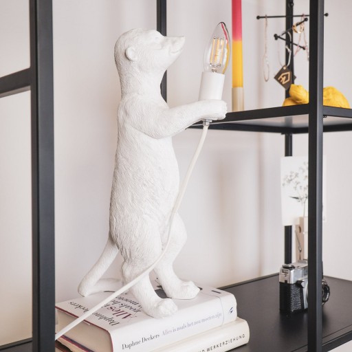 Lamp - Meerkat - Polyresin - Zand - 15x10x38cm