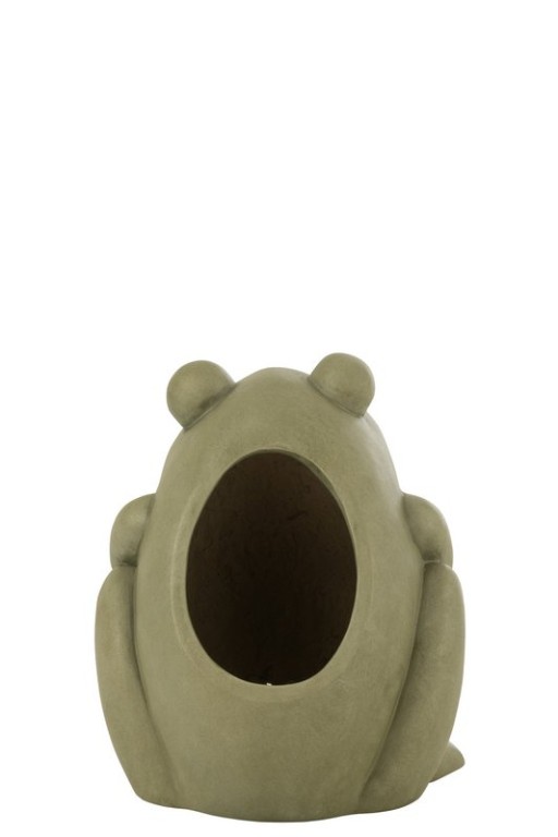 J-Line Vase Frog Clay Green Large