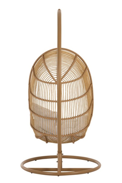 J-Line hanging chair Oval - steel - natural