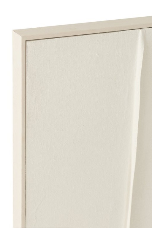 J-Line Painting Log Canvas/Pine Wood White