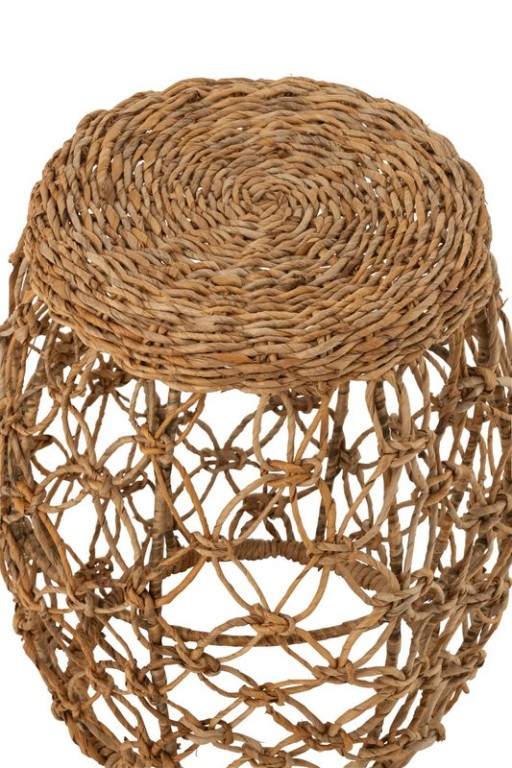 J-Line Side Table Ton Metal/Banana Leaf Natural