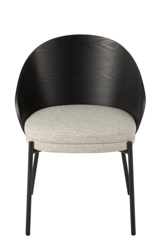 J-Line Chair Lone Plywood/Metal Black/Grey