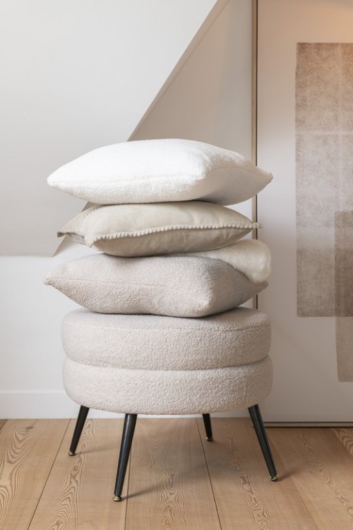 J-Line cushion Middle Line - leather - gray