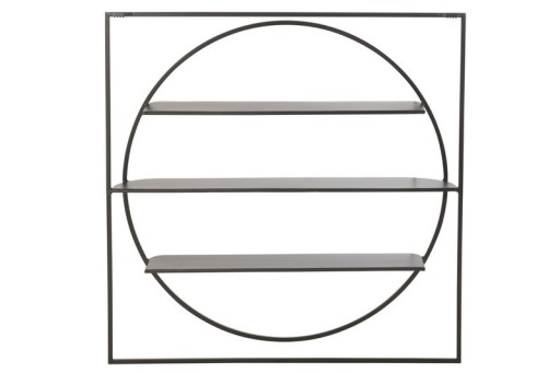 J-Line Wall Rack News Metal Black