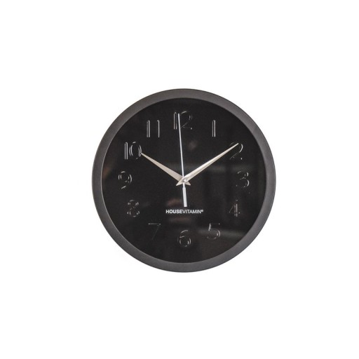 Wall Clock - Metal/Glass - Black - 25x4,2x25cm